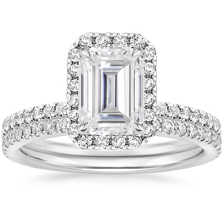 18KW Moissanite Waverly Diamond Bridal Set (2/3 ct. tw.), top view
