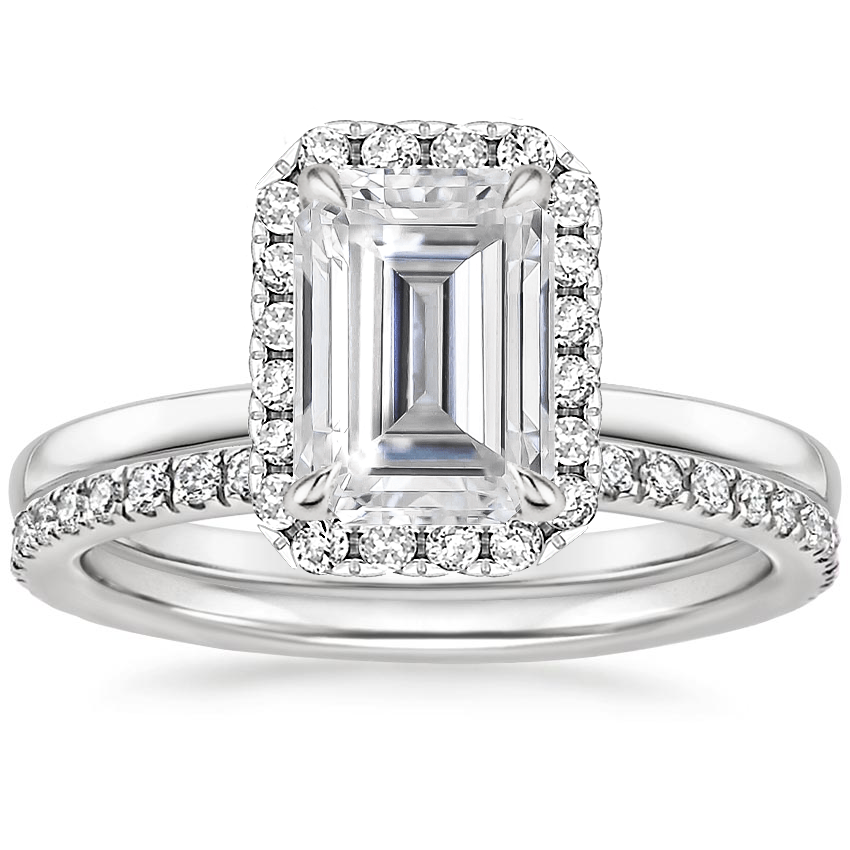 18KW Moissanite Vienna Diamond Bridal Set (1/2 ct. tw.), top view