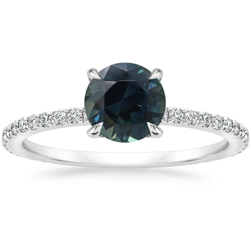 Sapphire Demi Three-Quarter Coverage Diamond Ring (1/3 ct. tw.) in 14K White Gold