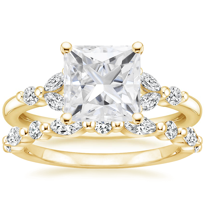 18K Yellow Gold Verbena Diamond Ring with Versailles Diamond Ring 3 8 ct. tw