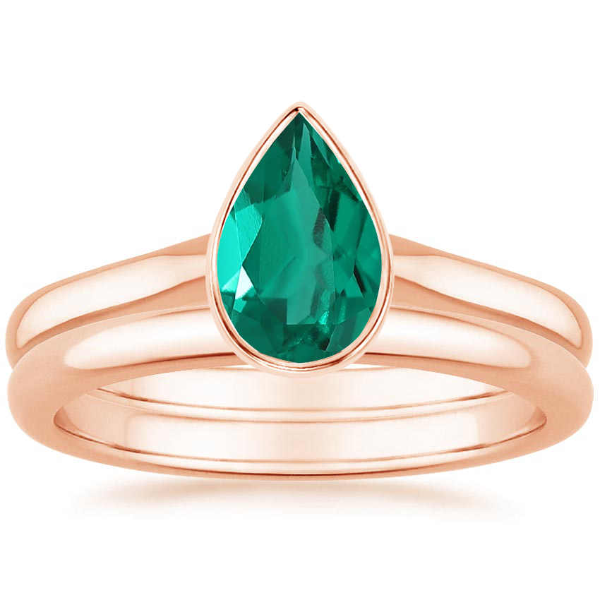 14K Rose Gold Luna Bridal Set