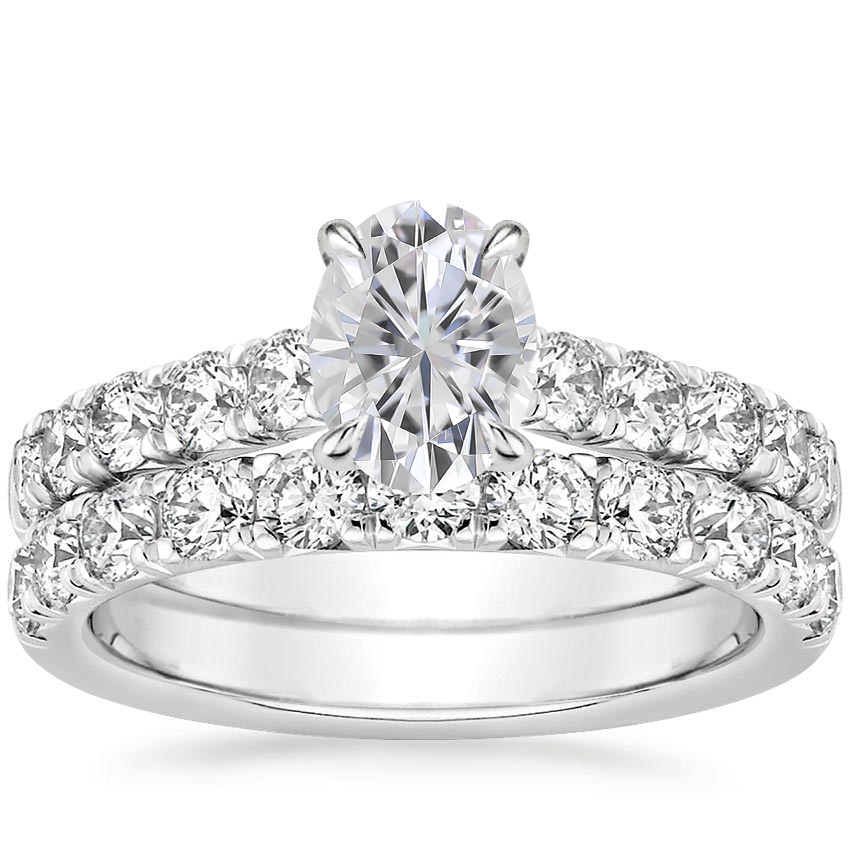 18KW Moissanite Anthology Bridal Set (1 1/5 ct. tw.), top view