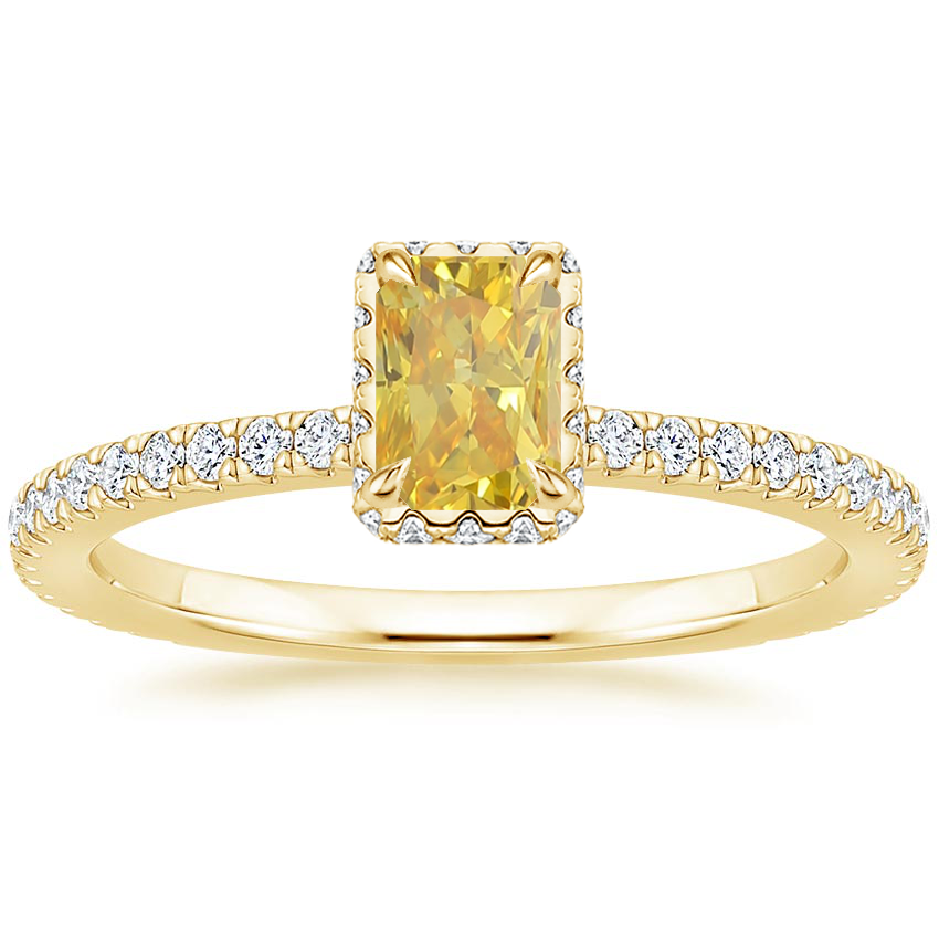 18K Yellow Gold Gala Diamond Ring, large top view