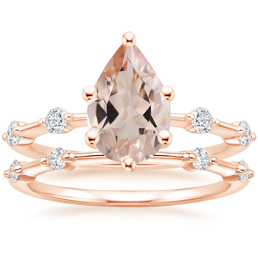 14K Rose Gold Aimee Diamond Bridal Set