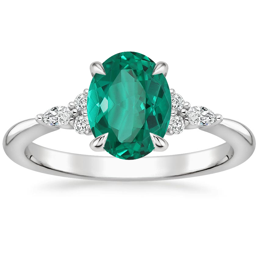 Platinum Nadia Diamond Ring, large top view