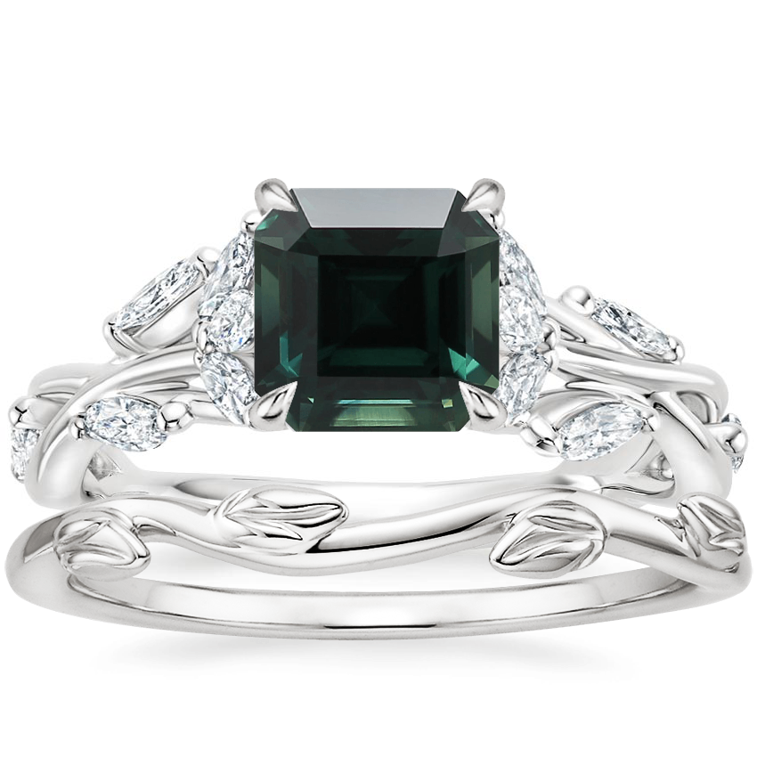 Platinum Secret Garden Diamond Ring (1/2 ct. tw.) with Winding Willow Ring