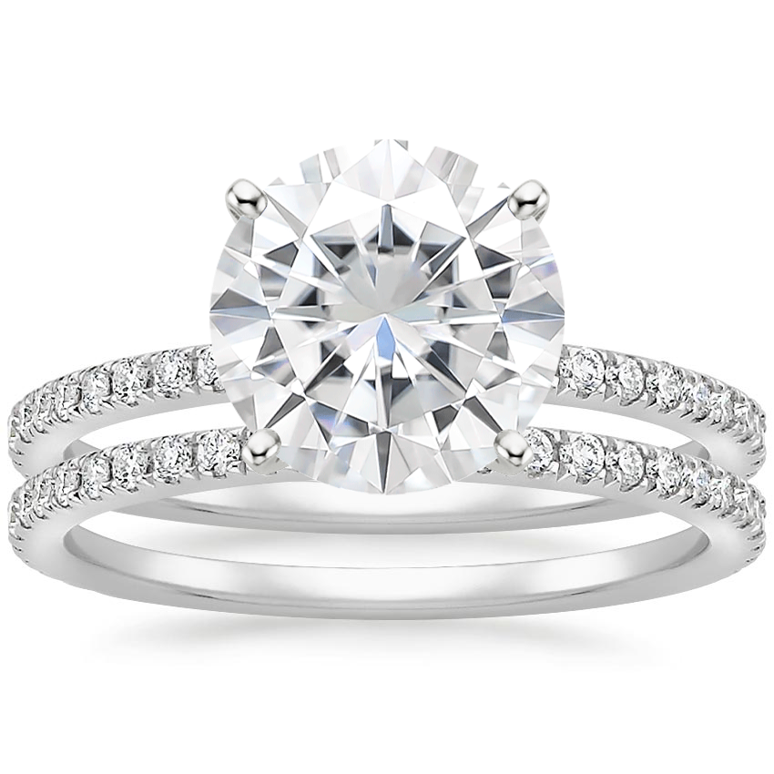 18KW Moissanite Luxe Ballad Bridal Set (1/2 ct. tw.), top view