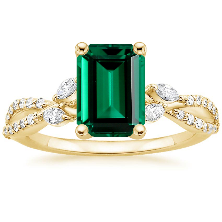 18K Yellow Gold Luxe Willow Diamond Ring (1/4 ct. tw.), large top view