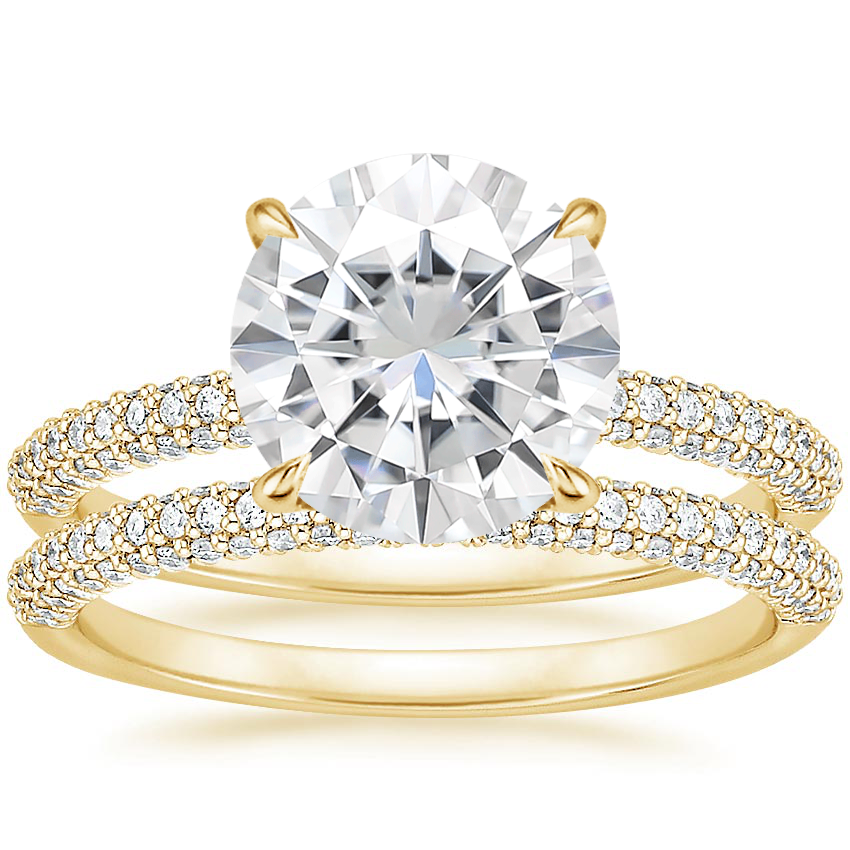 18KY Moissanite Valencia Diamond Bridal Set (5/8 ct. tw.), top view