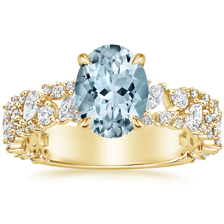18K Yellow Gold Glacé Diamond Ring (3/4 ct. tw.), large top view