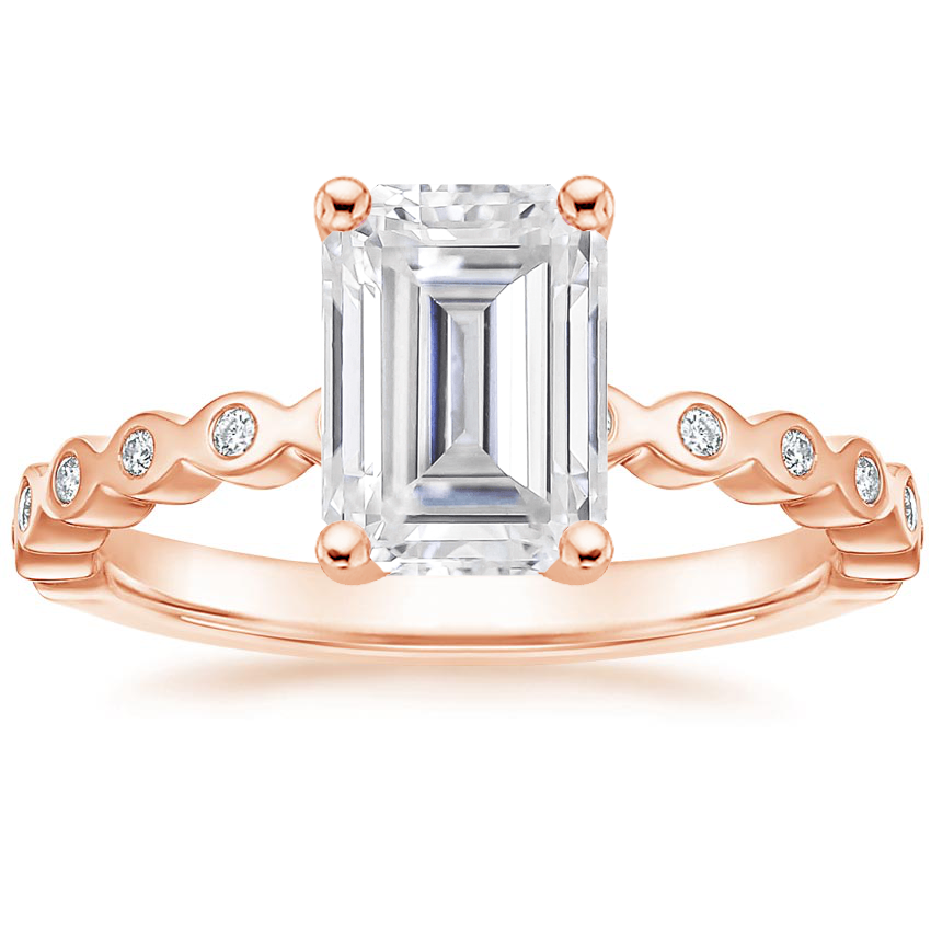 Rose Gold Moissanite Avery Diamond Ring