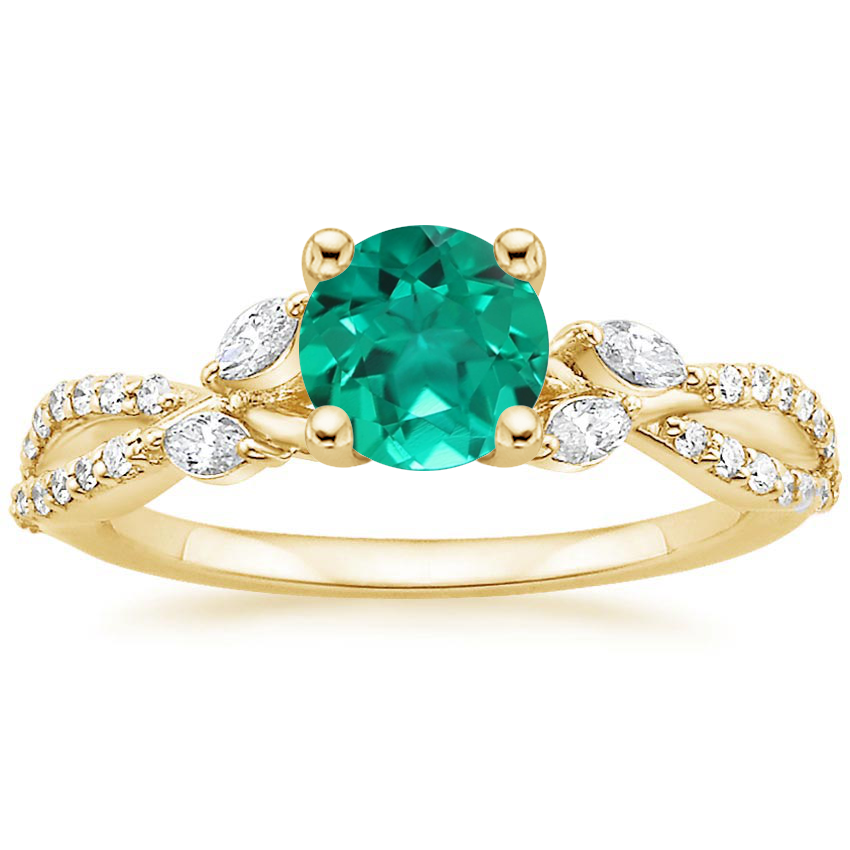 18K Yellow Gold Luxe Willow Diamond Ring (1/4 ct. tw.), large top view