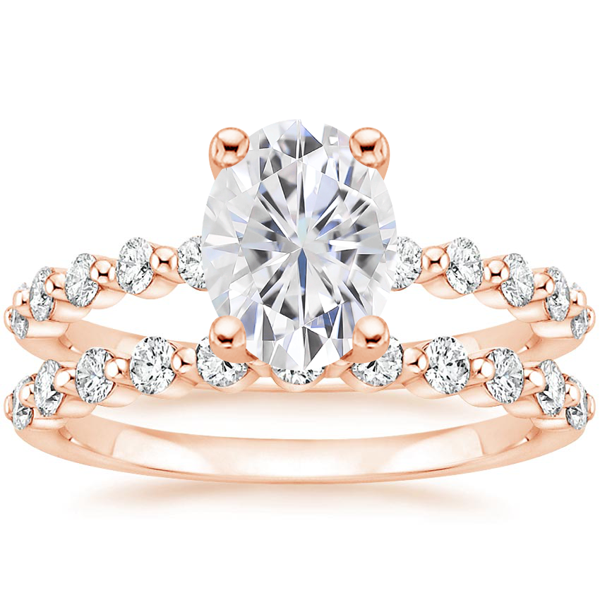 14KR Moissanite Marseille Diamond Bridal Set (1/2 ct. tw.), top view