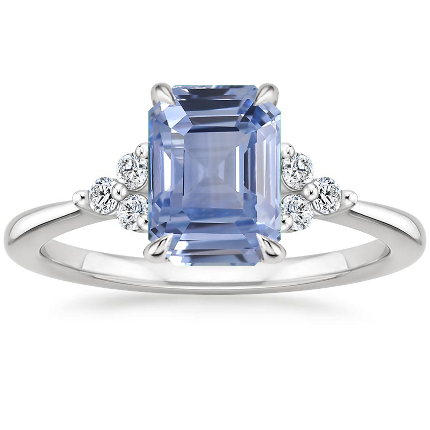18K White Gold Melody Diamond Ring, large top view
