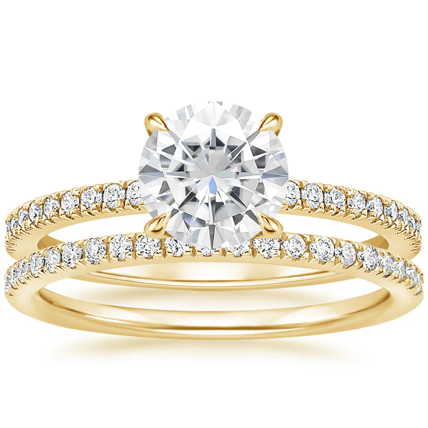 18KY Moissanite Viviana Diamond Bridal Set (2/5 ct. tw.), top view