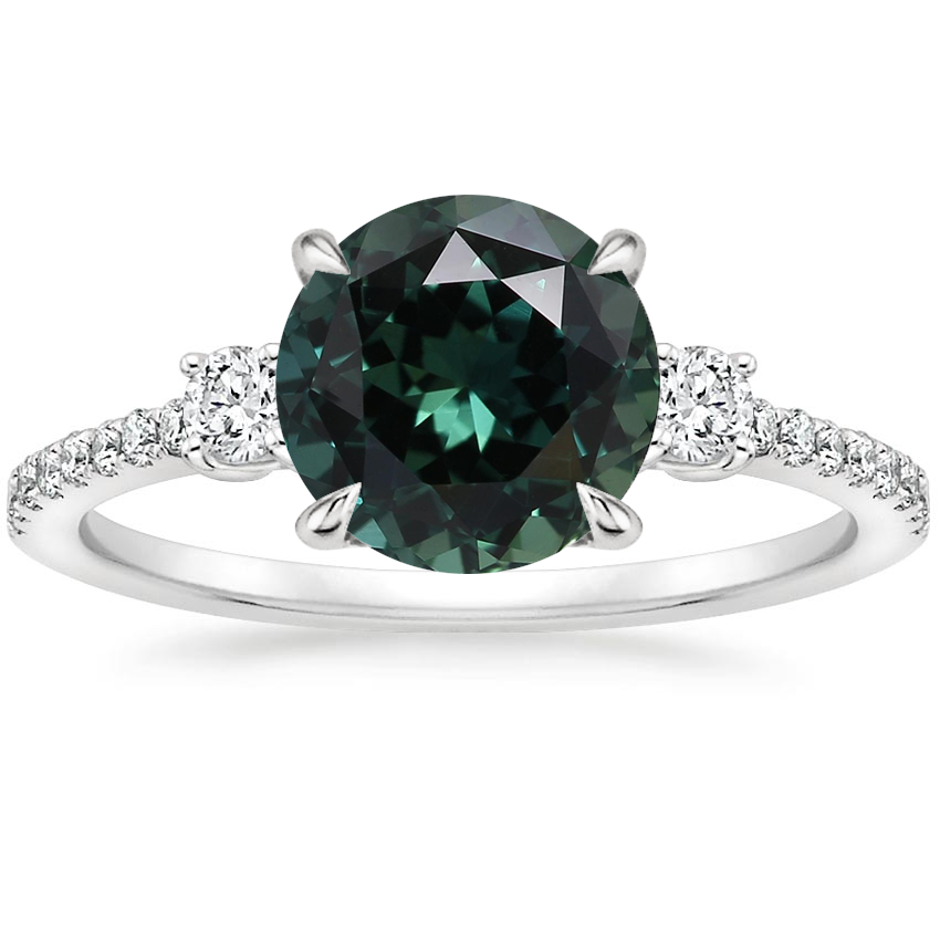 Platinum Lyra Three Stone Diamond Ring (1/4 ct. tw.), large top view