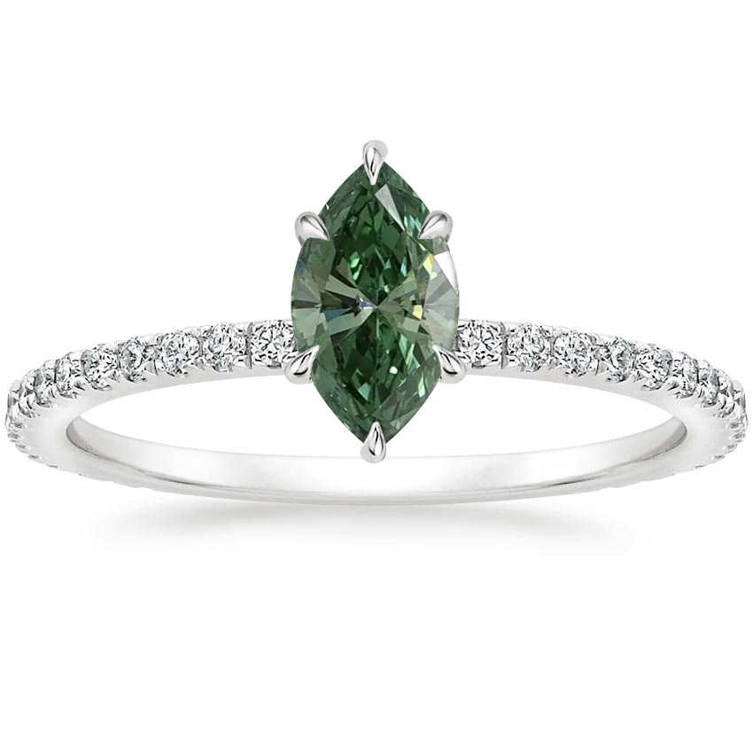 18K White Gold Demi Three-Quarter Coverage Diamond Ring (1/3 ct. tw.), large top view