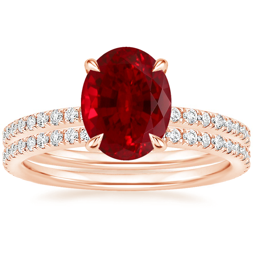 14K Rose Gold Luxe Ballad Perfect Fit Diamond Bridal Set