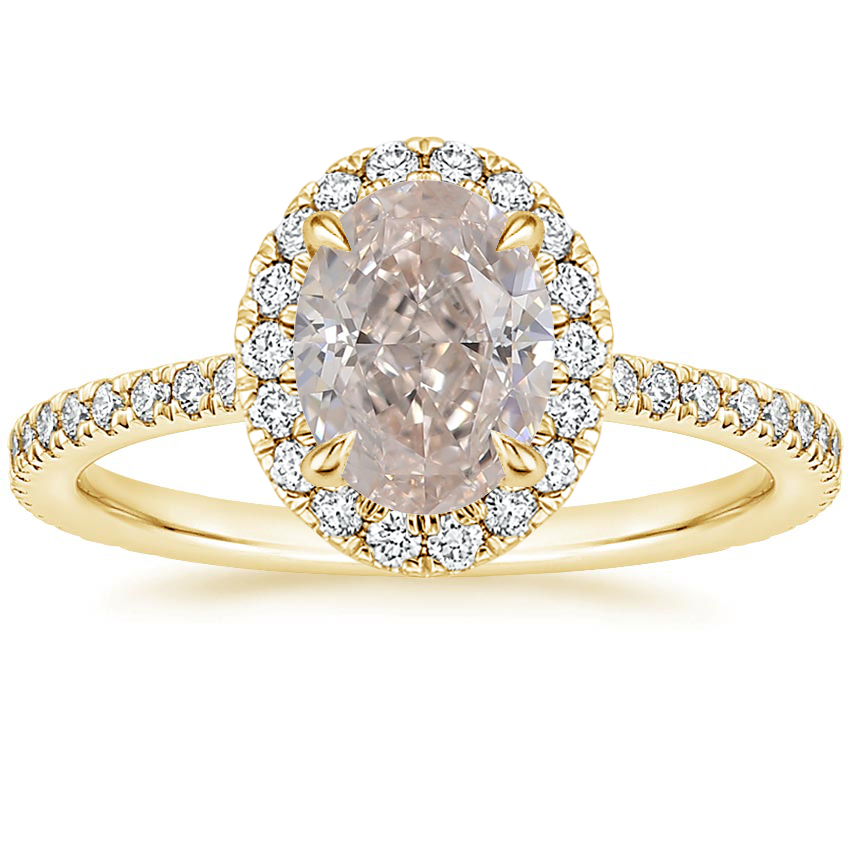 18K Yellow Gold Ballad Halo Three-Quarter Coverage Diamond Ring (1/3 ct. tw.), large top view