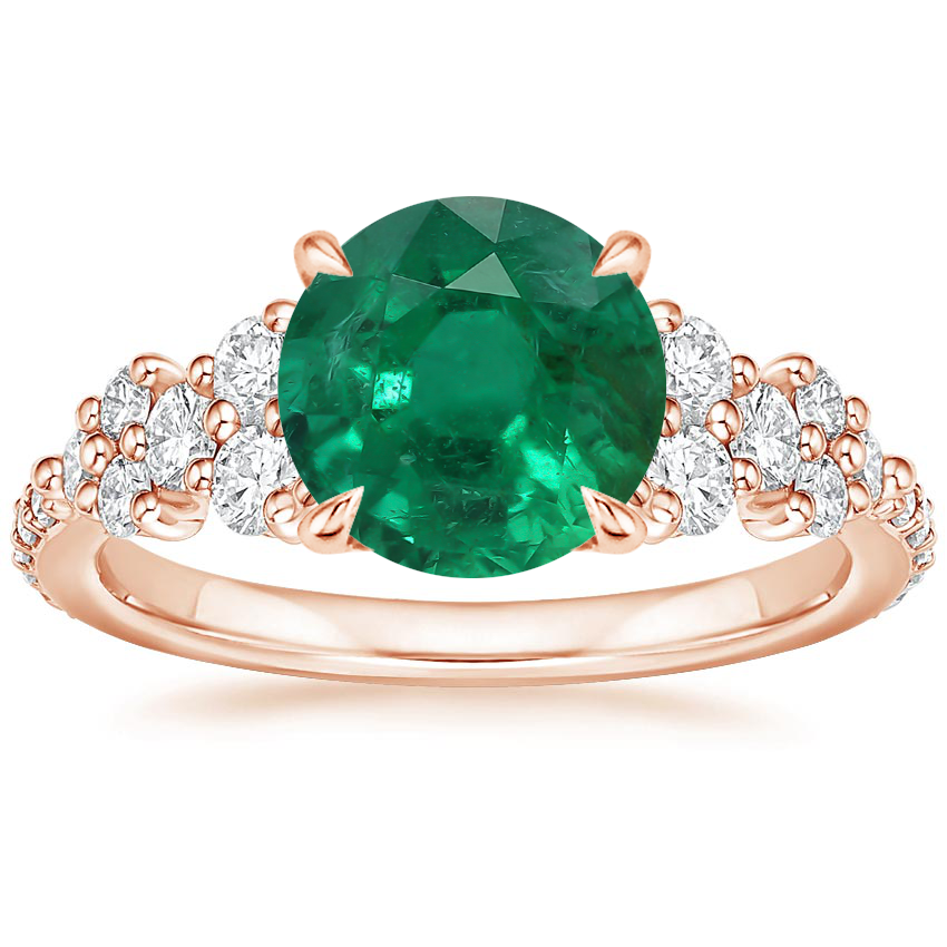 14K Rose Gold Tatiana Diamond Ring, large top view