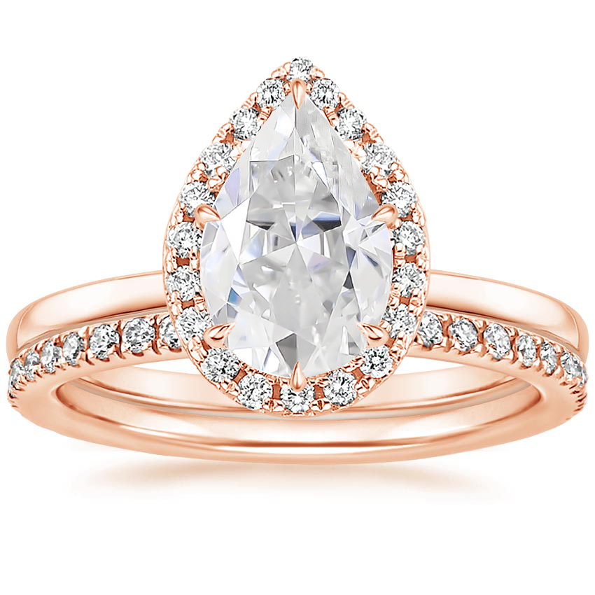 14KR Moissanite Vienna Diamond Bridal Set (1/2 ct. tw.), top view