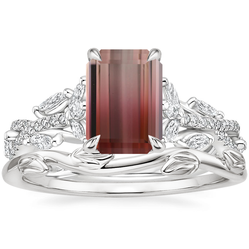 Platinum Luxe Secret Garden Diamond Ring (3/4 ct. tw.) with Winding Willow Ring