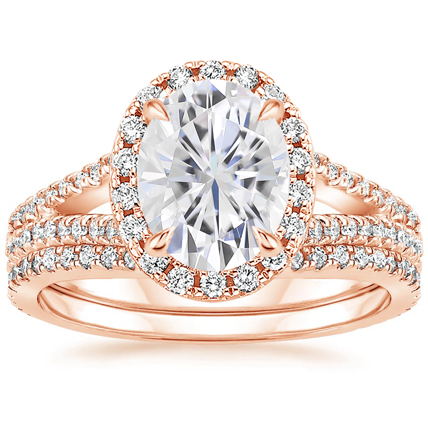 14KR Moissanite Fortuna Diamond Bridal Set (2/3 ct. tw.), top view