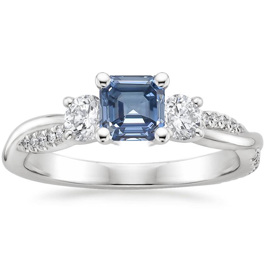Platinum Petite Twisted Vine Three Stone Diamond Ring (2/5 ct. tw.), large top view