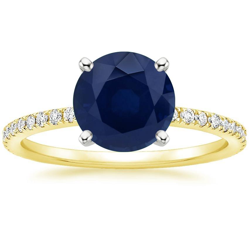 18K Yellow Gold Ballad Three-Quarter Coverage Diamond Ring (1/4 ct. tw.), large top view