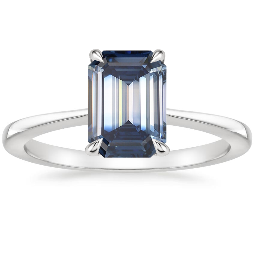 Platinum Elle Solitaire Ring, large top view
