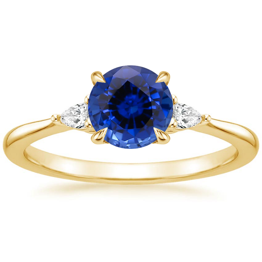 Sapphire Aria Three Stone Diamond Ring (1/10 ct. tw.) in 18K Yellow Gold
