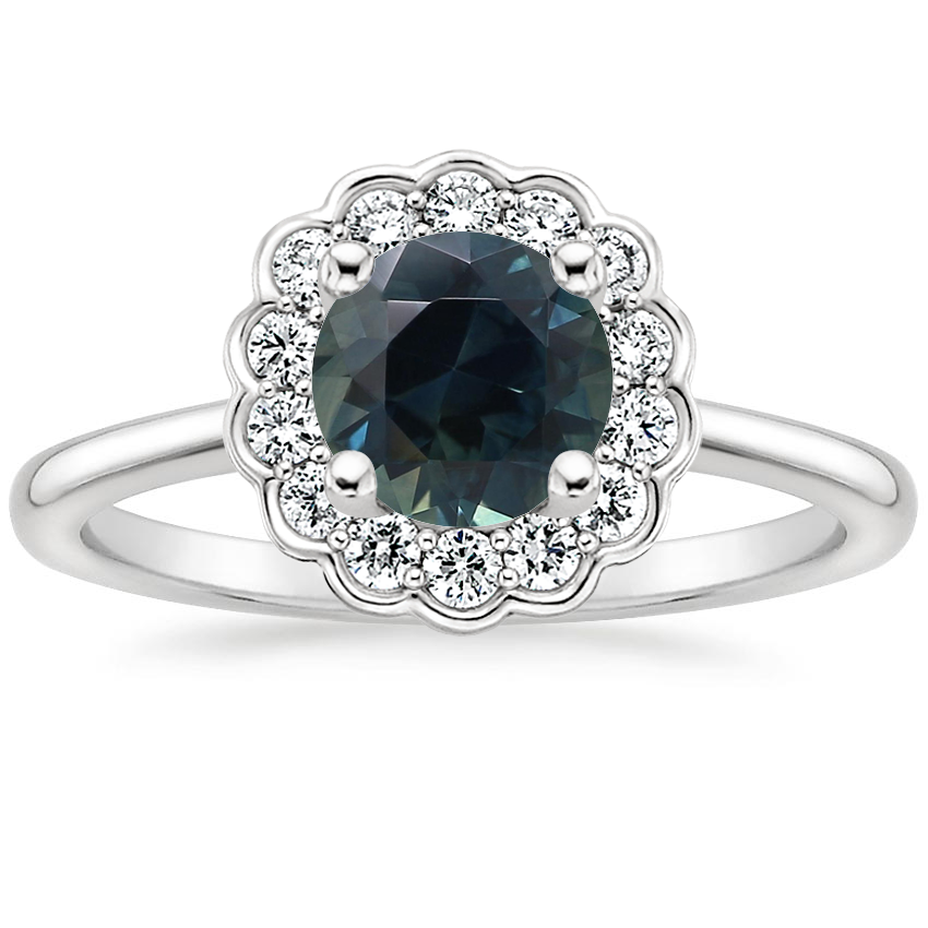 Sapphire Violette Diamond Ring in 14K White Gold