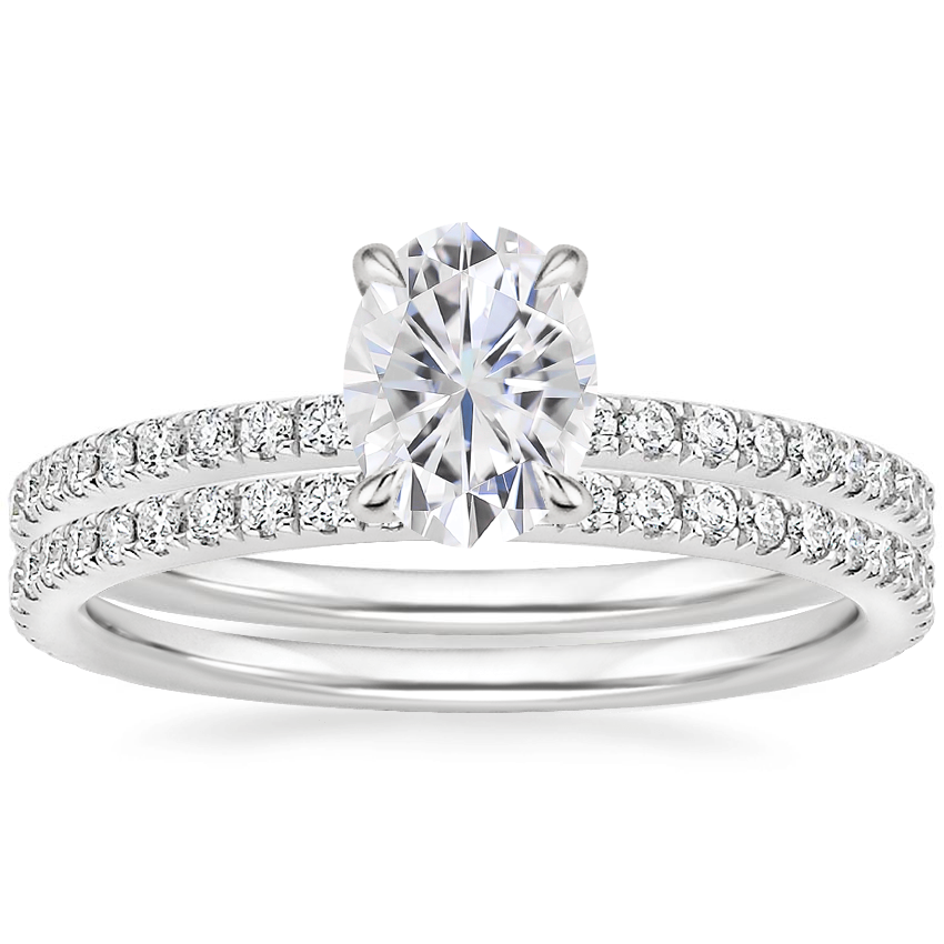 PT Moissanite Luxe Ballad Perfect Fit Diamond Bridal Set, top view