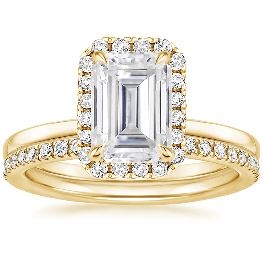 18KY Moissanite Vienna Diamond Bridal Set (1/2 ct. tw.), top view
