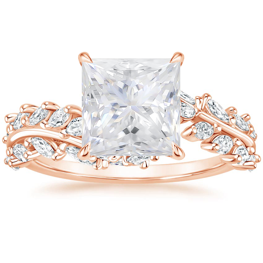 Moissanite Winding Ivy Diamond Ring (3/4 ct. tw.) in 14K Rose Gold