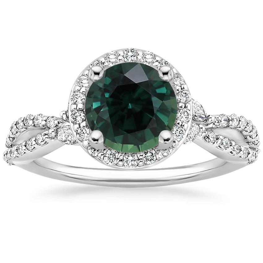 18K White Gold Luxe Willow Halo Diamond Ring (2/5 ct. tw.), large top view