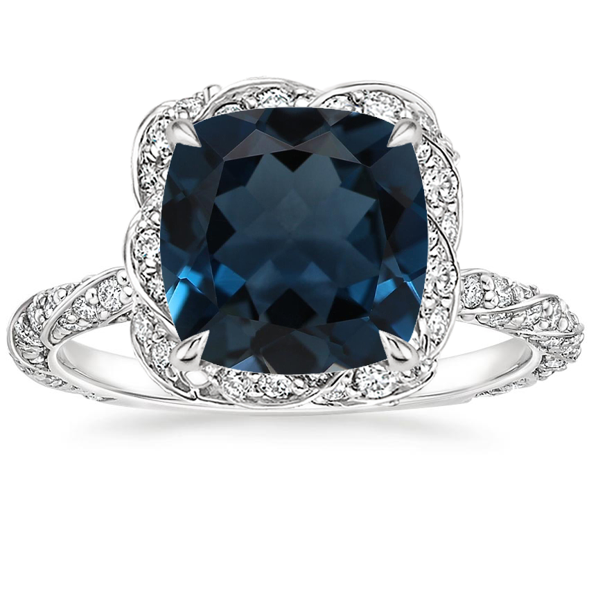 18K White Gold Nova Halo Diamond Ring (1/2 ct. tw.), large top view