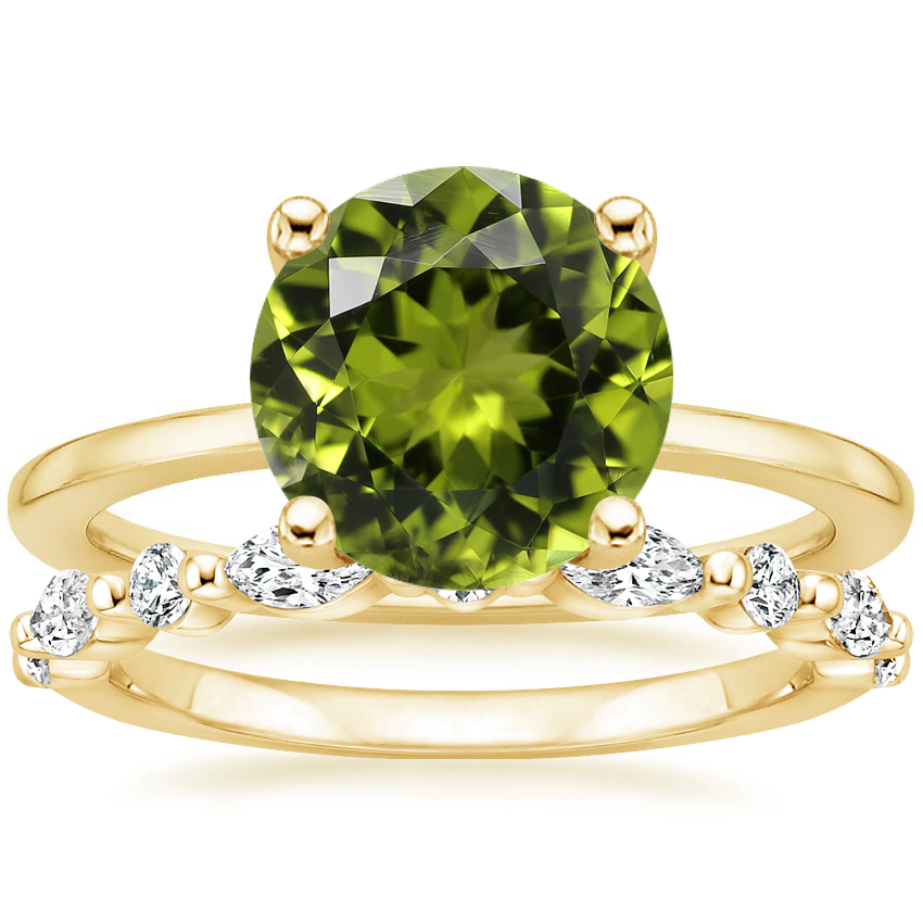 18K Yellow Gold Haven Diamond Ring with Versailles Diamond Ring (3/8 ct. tw.)