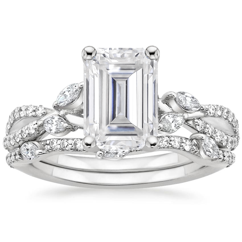 PT Moissanite Luxe Willow Bridal Set (1/2 ct. tw.), top view