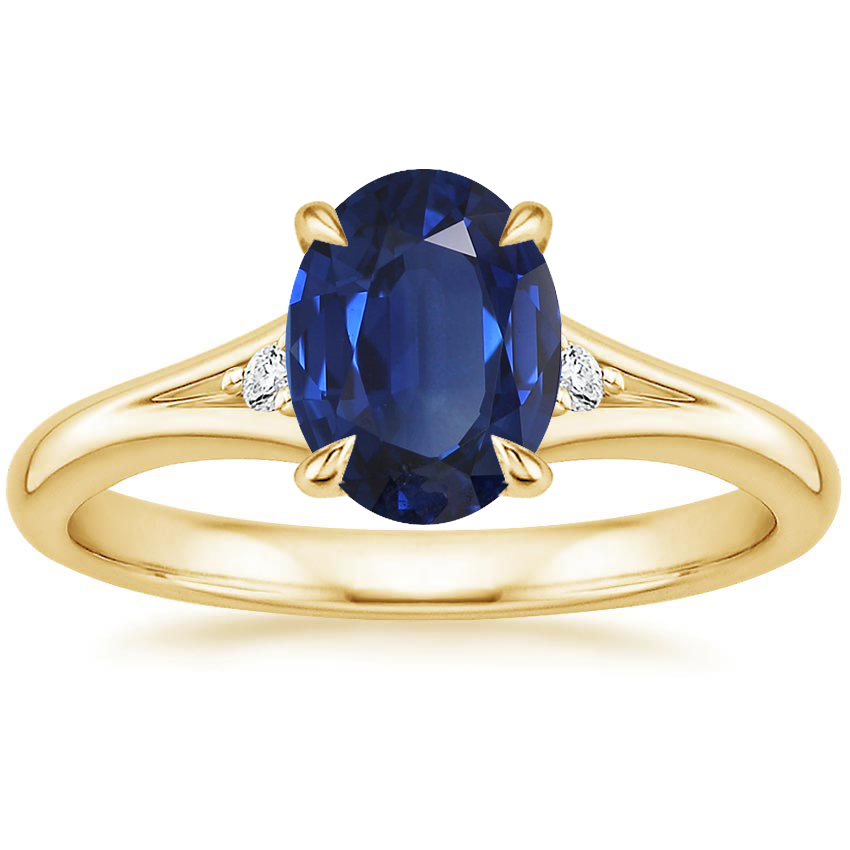 Yellow Gold Sapphire Lena Diamond Ring