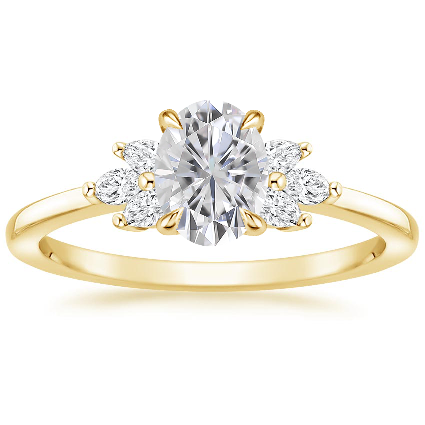 Moissanite Stella Diamond Ring in 18K Yellow Gold