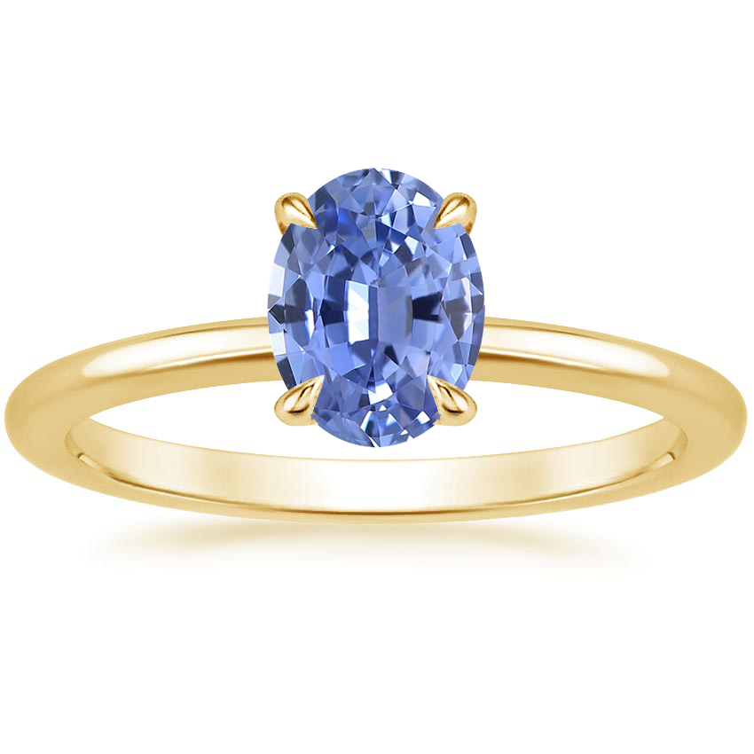 18K Yellow Gold Adorned Petite Elodie Diamond Ring, large top view