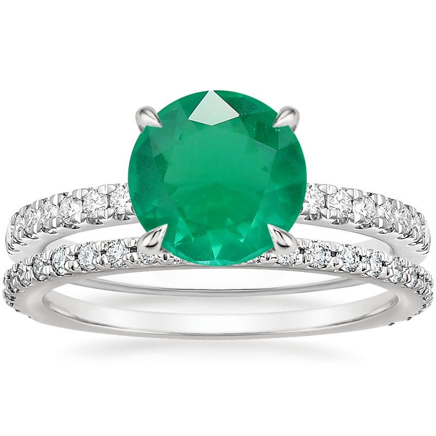 18K White Gold Bliss Diamond Ring with Luxe Sonora Diamond Ring (1/4 ct. tw.)