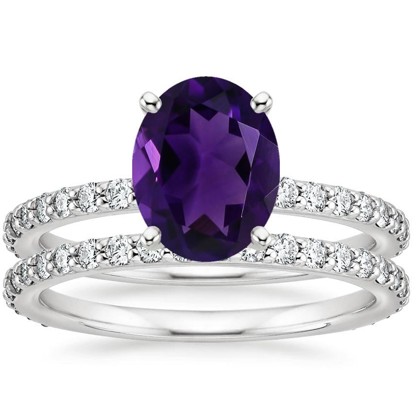 Platinum Luxe Petite Shared Prong Diamond Bridal Set (3/4 ct. tw.)