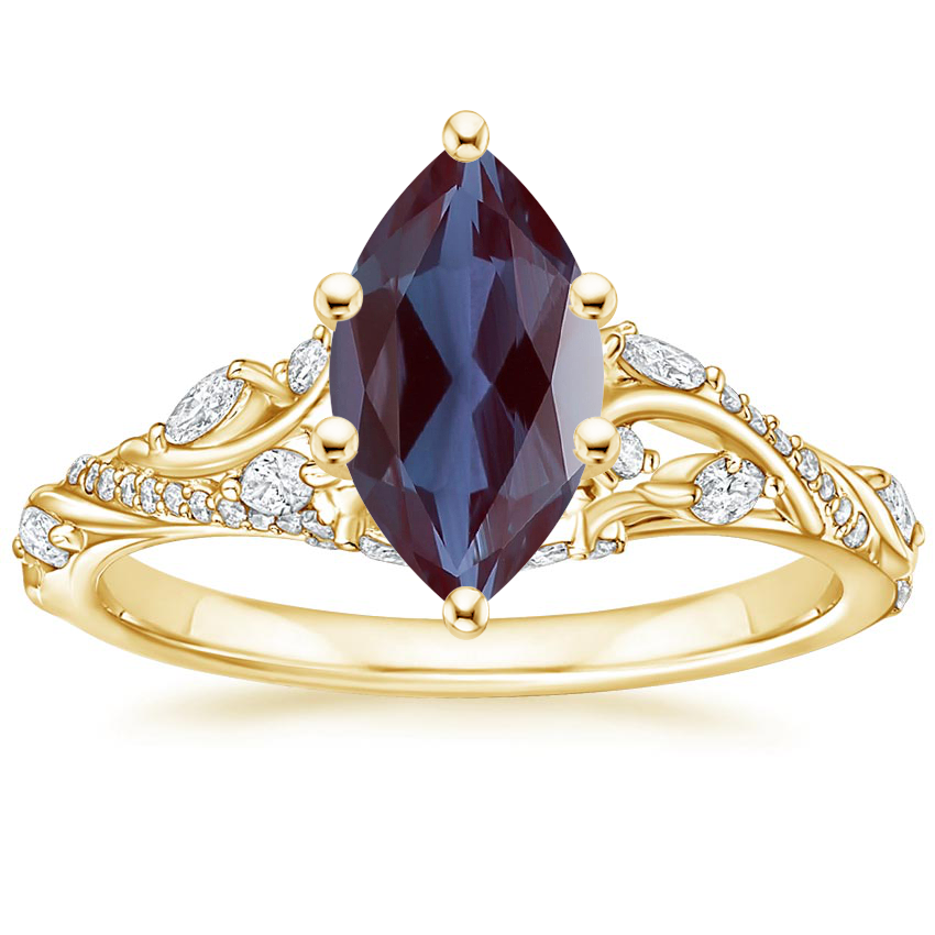 18K Yellow Gold Begonia Vine Diamond Ring (1/2 ct. tw.), large top view