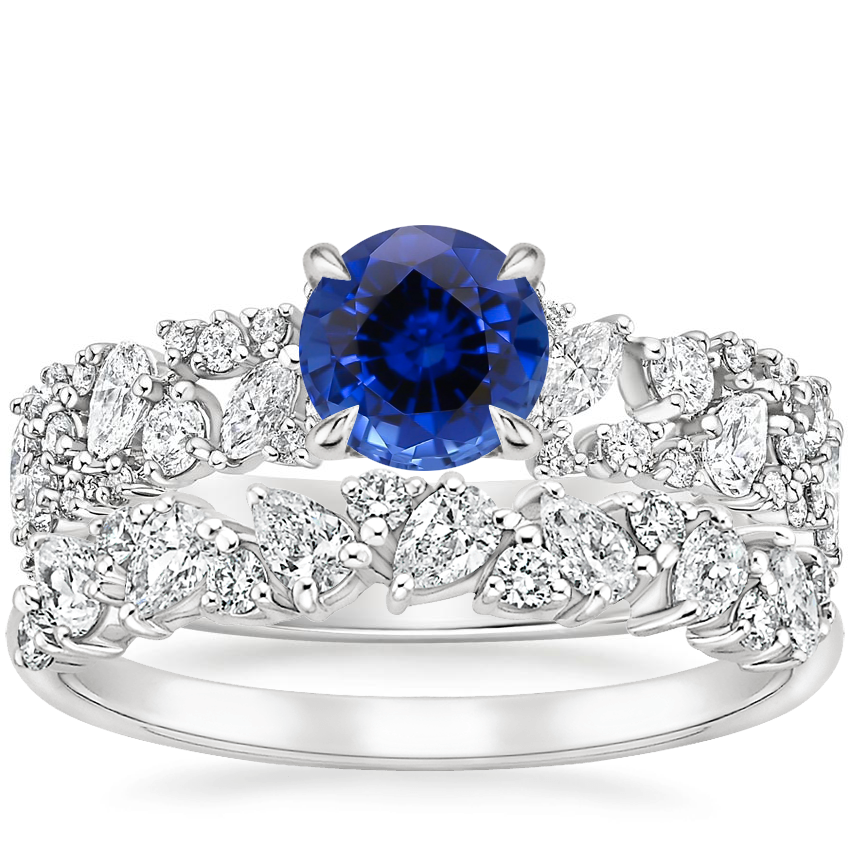 Platinum Glacé Diamond Ring (3/4 ct. tw.) with Olivetta Diamond Ring