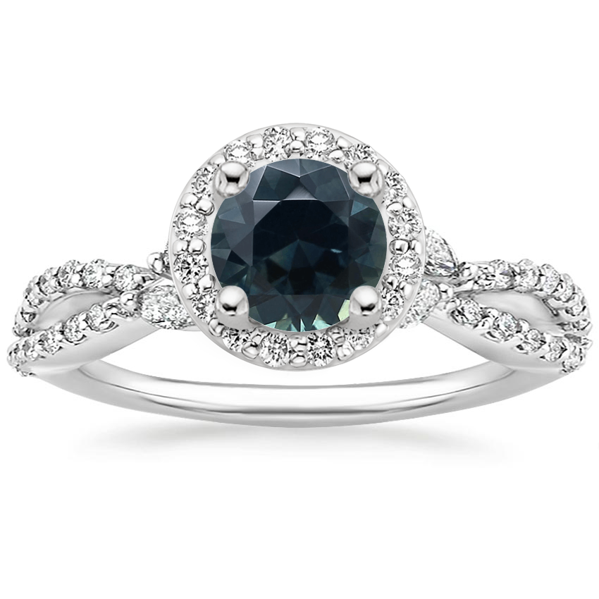 Sapphire Luxe Willow Halo Diamond Ring (2/5 ct. tw.) in 14K White Gold