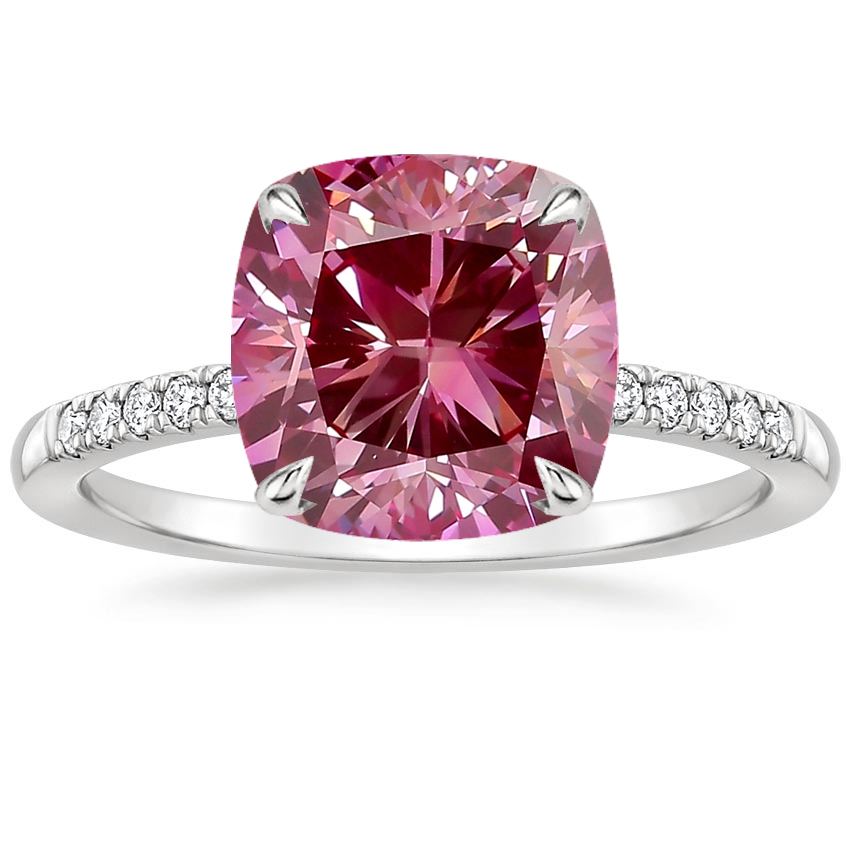 18K White Gold Viviana One-Quarter Coverage Diamond Ring, large top view