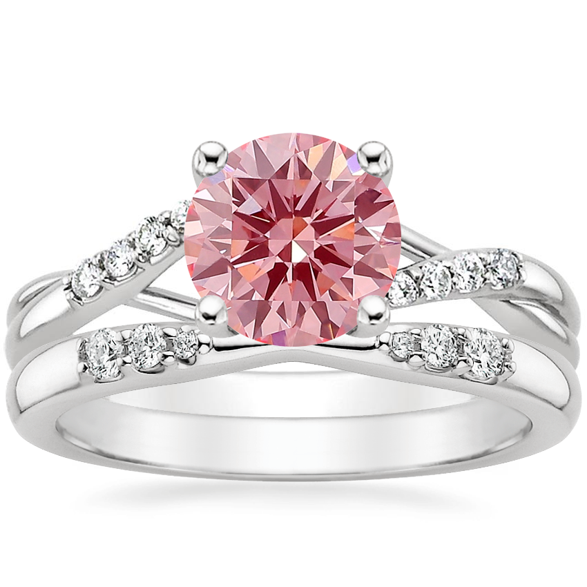 18K White Gold Chamise Diamond Ring 1 15 ct. tw. with Lark Diamond Ring