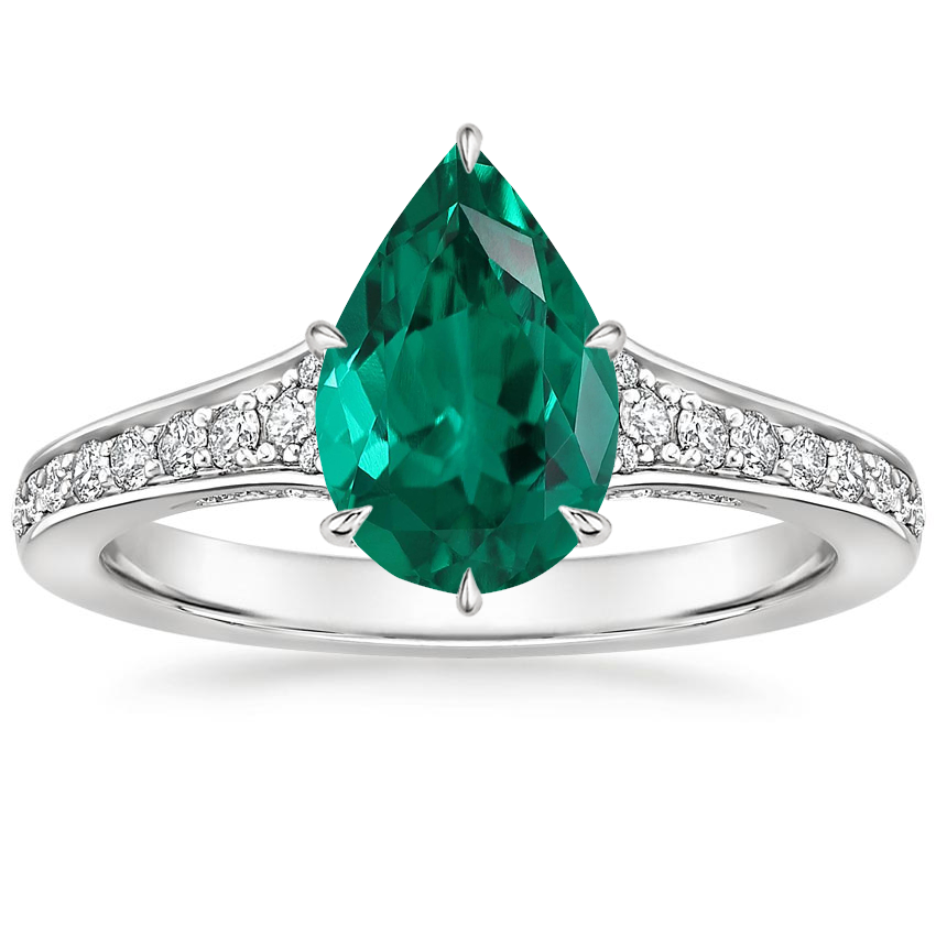 18K White Gold Zelda Diamond Ring (1/4 ct. tw.), large top view